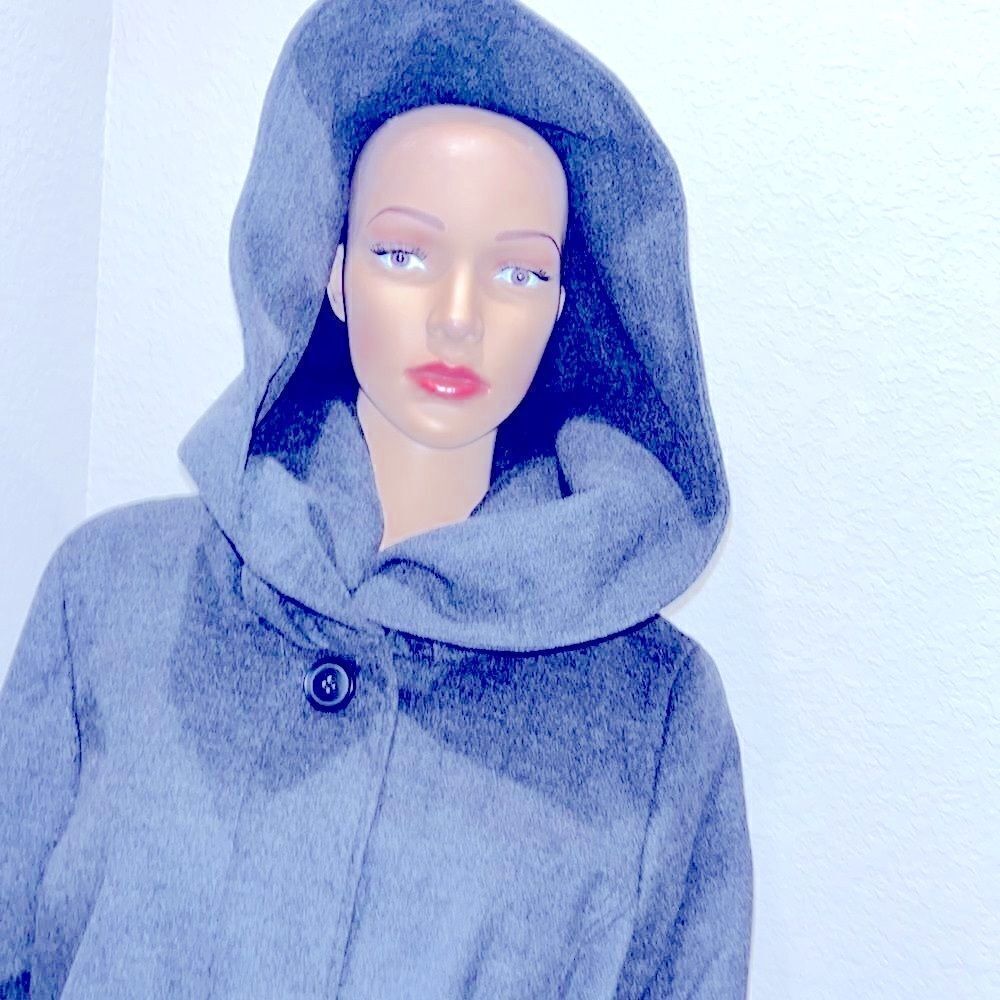 Nwt Vintage New York and company belted hooded coat - Picture 3 of 8